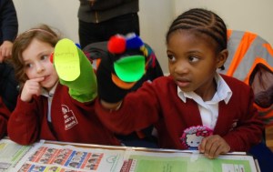 Children with puppets