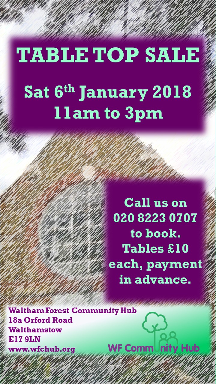 WF Hub Table top sale Jan 18